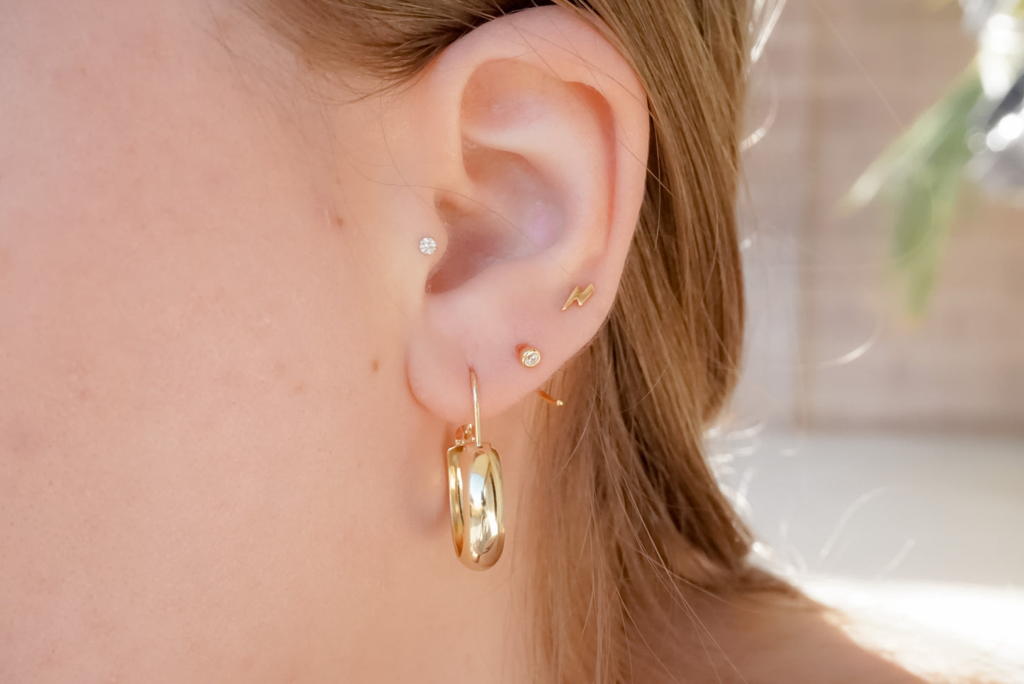 Mini Bolt Stud Earrings