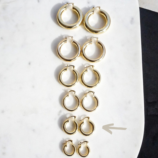 Zoey Chunky Hoops Petite