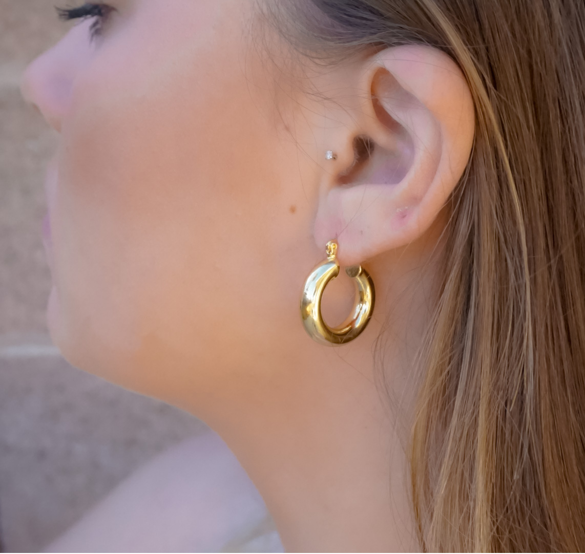 Zoey Chunky Hoops Petite
