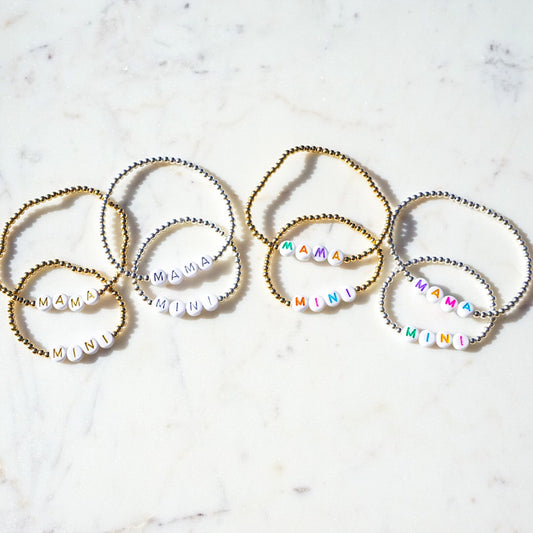 Mama and Mini Tiny Ted Bracelet Set